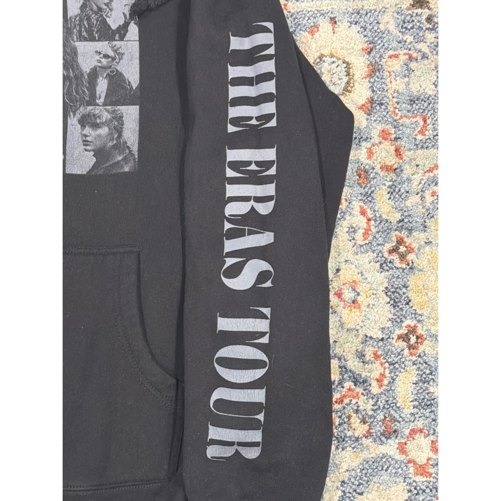 Taylor Swift Eras Tour Hoodie Women XL Black Official Merch Houston EUC - Picture 3 of 8